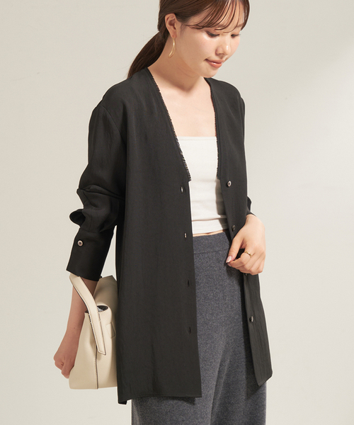 Plage R’IAM ノーカラーシャツ plage｜《追加》R'IAM ノーカラーシャツ | Rakuten Fashion(楽天