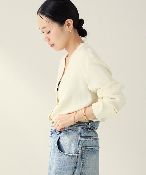 セール】《追加》R'IAM ノーカラーシャツ（シャツ/ブラウス）｜Plage