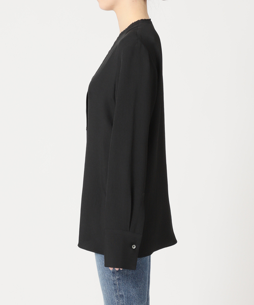 plage（プラージュ）の「《追加》R’IAM ノーカラーシャツ（シャツ/ブラウス・レディース・アイボリー/ブラック・FREE）」の9枚目の写真