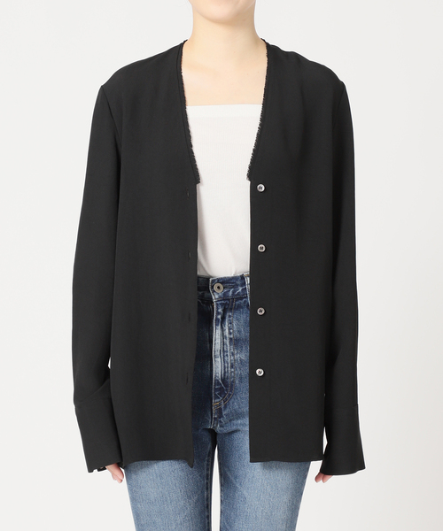 plage（プラージュ）の「《追加》R’IAM ノーカラーシャツ（シャツ/ブラウス・レディース・アイボリー/ブラック・FREE）」の17枚目の写真