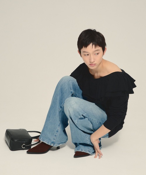 eL(エル)の「【eL】Punching Leather Heel Boots/588030(ブーツ・レディース・ブラック/ブラウン・MEDIUM/LARGE)」の11枚目の写真