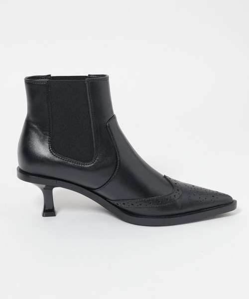 eL(エル)の「【eL】Punching Leather Heel Boots/588030(ブーツ・レディース・ブラック/ブラウン・MEDIUM/LARGE)」の18枚目の写真