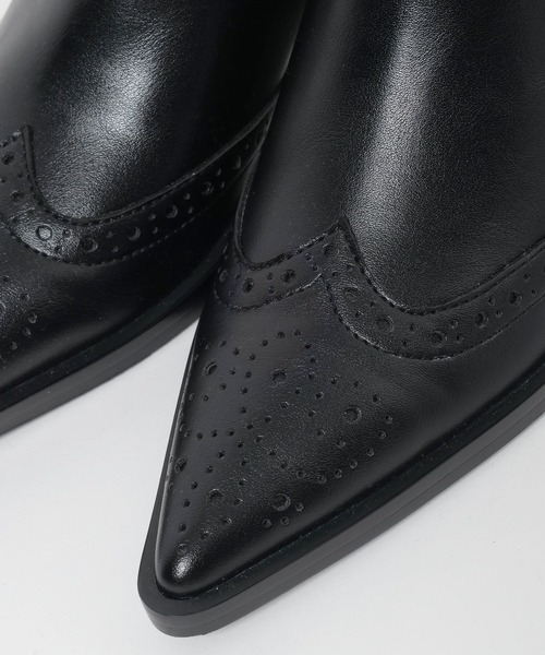 eL(エル)の「【eL】Punching Leather Heel Boots/588030(ブーツ・レディース・ブラック/ブラウン・MEDIUM/LARGE)」の12枚目の写真