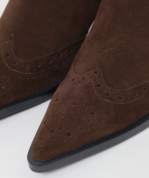 eL(エル)の「【eL】Punching Leather Heel Boots/588030(ブーツ・レディース・ブラック/ブラウン・MEDIUM/LARGE)」の21枚目の写真