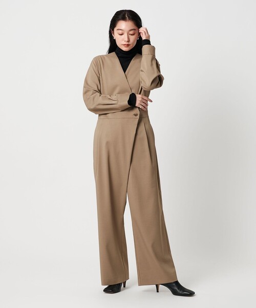 MARW UNITED ARROWS＞Vネック ラップ オールインワン（つなぎ