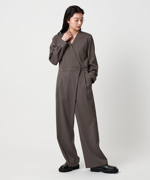 MARW UNITED ARROWS＞Vネック ラップ オールインワン（つなぎ
