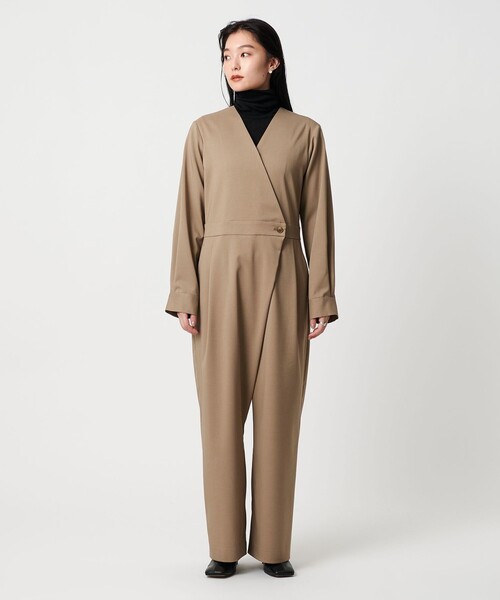 MARW UNITED ARROWS＞Vネック ラップ オールインワン（つなぎ
