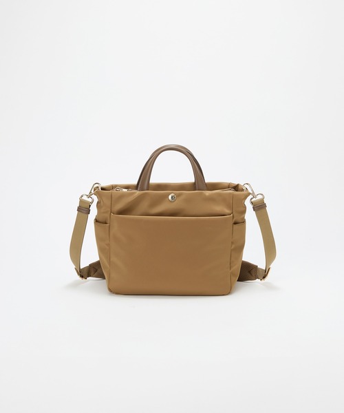 Breath TOPKAPI（ブレストプカピ）の「【Breath TOPKAPI】ナイロン 多機能 2way トートバッグ / 撥水（トートバッグ・レディース・ブラック/キャメル・FREE）」の5枚目の写真