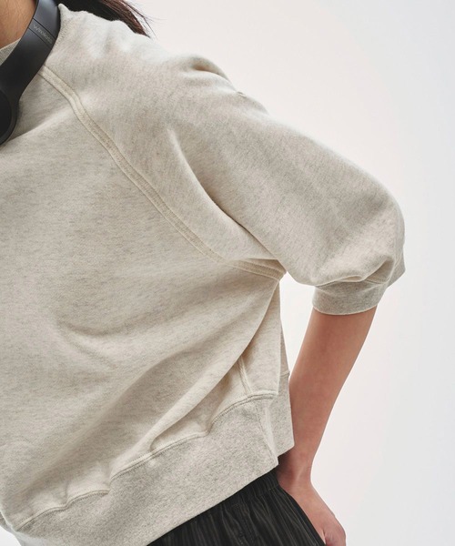 TODAYFUL(トゥデイフル)の「【TODAYFUL/トゥデイフル】Halfsleeve Sweat Pullover/ハーフスリーブスウェットプルオーバー(スウェット・レディース・チャコールグレー/オートミール・FREE)」の5枚目の写真