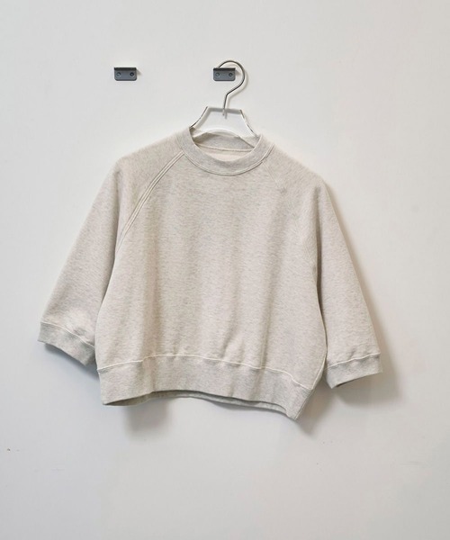 TODAYFUL(トゥデイフル)の「【TODAYFUL/トゥデイフル】Halfsleeve Sweat Pullover/ハーフスリーブスウェットプルオーバー(スウェット・レディース・チャコールグレー/オートミール・FREE)」の6枚目の写真