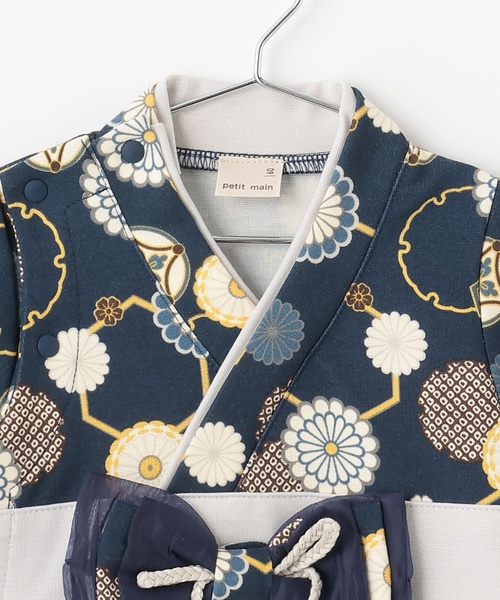 petit main（プティマイン）の「BOYS袴カバーオール（ロンパース・キッズ・ベージュ/ネイビー・70cm/80ｃｍ/60cm）」の9枚目の写真