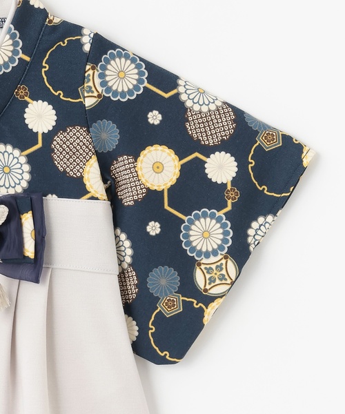 petit main（プティマイン）の「BOYS袴カバーオール（ロンパース・キッズ・ベージュ/ネイビー・70cm/80ｃｍ/60cm）」の8枚目の写真