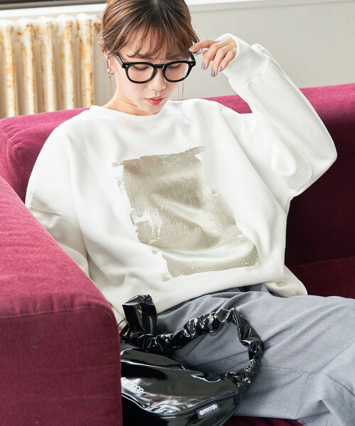 FREAK'S STORE（フリークスストア）の「限定展開 箔 プリント 裏起毛