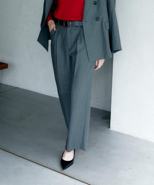 極美品✨アンタイトル シルク混 セットアップ パンツ ストライプ M〜L 日本製 極美品✨アンタイトル シルク混 セットアップ パンツ ストライプ