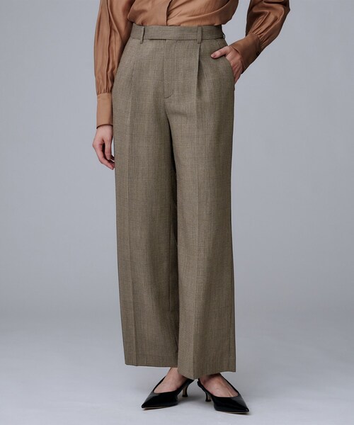 極美品✨アンタイトル シルク混 セットアップ パンツ ストライプ M〜L 日本製 極美品✨アンタイトル シルク混 セットアップ パンツ ストライプ