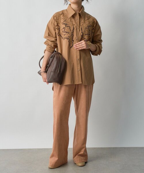 RIVE DROITE（リヴドロワ）の「【安定感◎】ラウンドトゥショートブーツ（ブーツ・レディース・ベージュ/ブラック・38/37/36）」の14枚目の写真