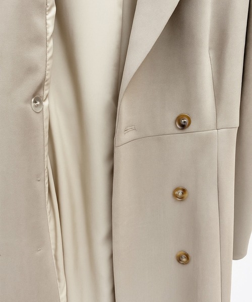 セール】テーラードダブルブレストロングトレンチコート（トレンチ
