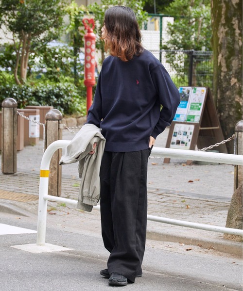 U.S. POLO ASSN.(ユーエスポロアッスン)の「U.S. POLO ASSN./ユーエスポロアッスン クルーニット ワンポイント(ニット/セーター・メンズ・ネイビー/オートミール/ブラック/グレー・L/M/S)」の18枚目の写真