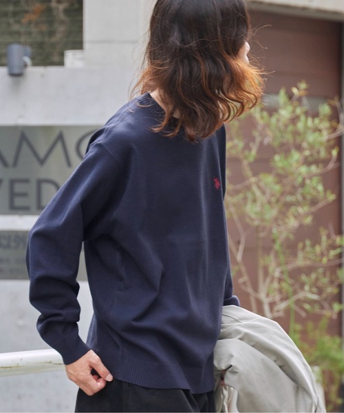 U.S. POLO ASSN.(ユーエスポロアッスン)の「U.S. POLO ASSN./ユーエスポロアッスン クルーニット ワンポイント(ニット/セーター・メンズ・ネイビー/オートミール/ブラック/グレー・L/M/S)」の12枚目の写真
