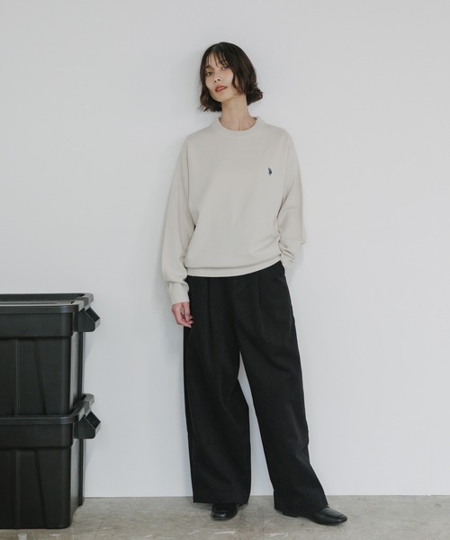 U.S. POLO ASSN.(ユーエスポロアッスン)の「U.S. POLO ASSN./ユーエスポロアッスン クルーニット ワンポイント(ニット/セーター・メンズ・ネイビー/オートミール/ブラック/グレー・L/M/S)」の8枚目の写真