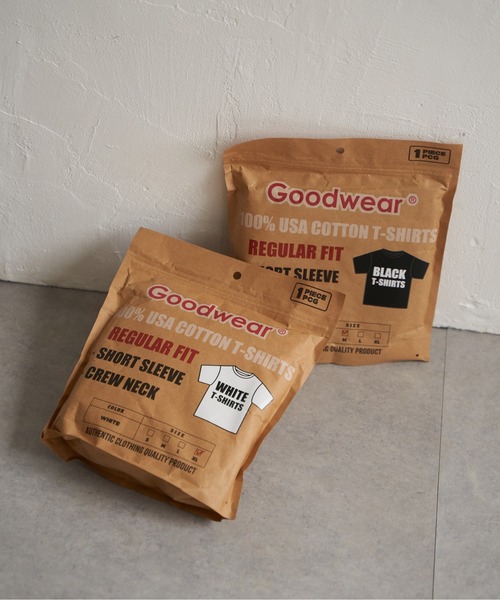 Goodwear（グッドウェア）の「Goodwear 1パックT（Tシャツ/カットソー・メンズ・ブラック/グレー/ホワイト・S/M/L/LL）」の4枚目の写真