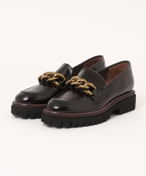 tsumori chisato WALK(ツモリチサトウォーク)の「チェーンモチーフタンクソールローファー(ローファー・レディース・ブラック/ダークブラウン・22.0cm/23.0cm/23.5cm/24.0cm/24.5cm/22.5cm)」の2枚目の写真