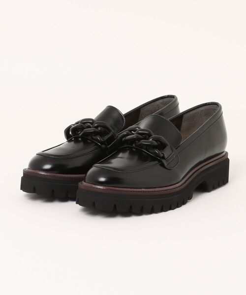 tsumori chisato WALK(ツモリチサトウォーク)の「チェーンモチーフタンクソールローファー(ローファー・レディース・ブラック/ダークブラウン・22.0cm/23.0cm/23.5cm/24.0cm/24.5cm/22.5cm)」の1枚目の写真