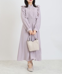 ASTORIA ODIER | ピンタック肩フリルワンピース(ワンピース)