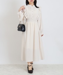 ASTORIA ODIER（アストリアオディール）の「ピンタック肩フリルワンピース（ワンピース）」