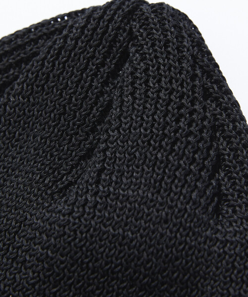 CAHLUMN（カウラム）の「CAHLUMN/カウラム Straw Yarn Roll Knit Cap/ストローヤーン ロールニットキャップ（ニットキャップ/ビーニー・メンズ・ブラック/オフホワイト/ネイビー・ONE SIZE）」の9枚目の写真