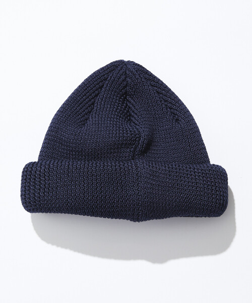 CAHLUMN（カウラム）の「CAHLUMN/カウラム Straw Yarn Roll Knit Cap/ストローヤーン ロールニットキャップ（ニットキャップ/ビーニー・メンズ・ブラック/オフホワイト/ネイビー・ONE SIZE）」の5枚目の写真