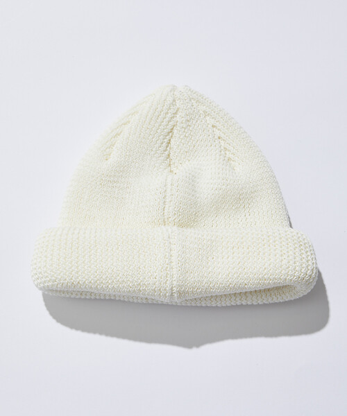 CAHLUMN（カウラム）の「CAHLUMN/カウラム Straw Yarn Roll Knit Cap/ストローヤーン ロールニットキャップ（ニットキャップ/ビーニー・メンズ・ブラック/オフホワイト/ネイビー・ONE SIZE）」の4枚目の写真