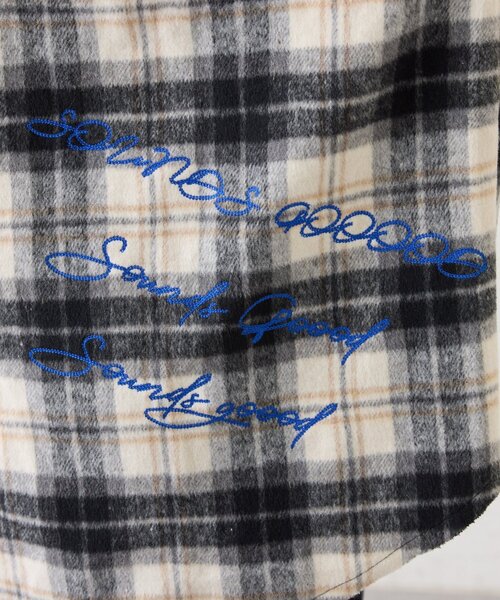 SOUNDSGOOOOD(サウンズグッド)の「【SOUNDS GOOOOD】ネルチェック刺繍フリンジフードウエスタンシャツ(シャツ/ブラウス・レディース・オフホワイト・ONE SIZE)」の15枚目の写真