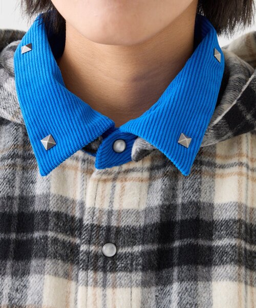 SOUNDSGOOOOD(サウンズグッド)の「【SOUNDS GOOOOD】ネルチェック刺繍フリンジフードウエスタンシャツ(シャツ/ブラウス・レディース・オフホワイト・ONE SIZE)」の16枚目の写真