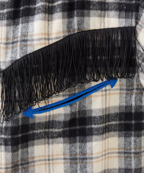 SOUNDSGOOOOD(サウンズグッド)の「【SOUNDS GOOOOD】ネルチェック刺繍フリンジフードウエスタンシャツ(シャツ/ブラウス・レディース・オフホワイト・ONE SIZE)」の18枚目の写真