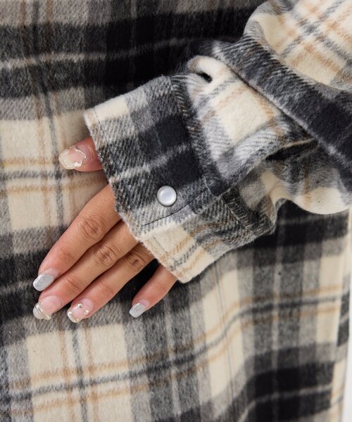 SOUNDSGOOOOD(サウンズグッド)の「【SOUNDS GOOOOD】ネルチェック刺繍フリンジフードウエスタンシャツ(シャツ/ブラウス・レディース・オフホワイト・ONE SIZE)」の19枚目の写真