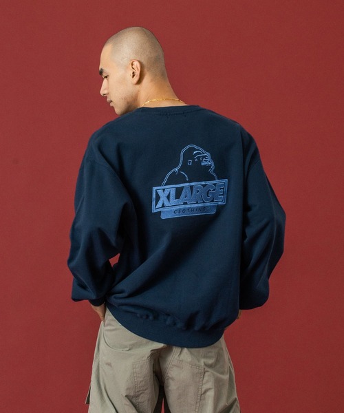 XLARGE（エクストララージ）の「SLANTED OG CREWNECK SWEATSHIRT（スウェット・メンズ・ブラック/ネイビー/アッシュ・S/M/L/XL/XXL）」の3枚目の写真