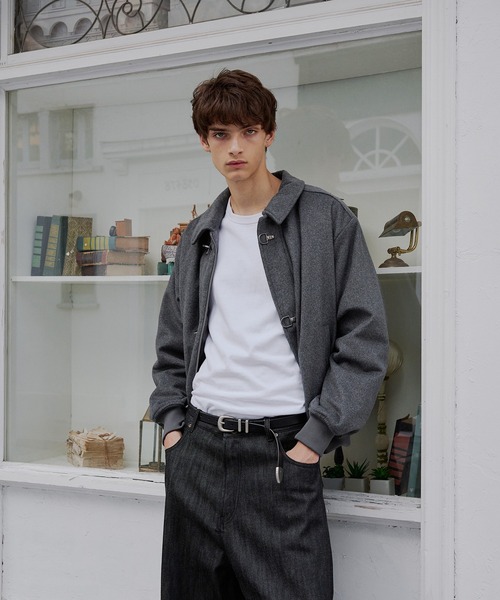 SUNSEA Cut Off Melton Blouson リバーシブルブルゾン SUNSEA - SUNSEA 23AW Mix-up Derby Blousonの通販 by でかよく