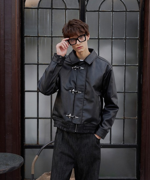 ファイヤーマンジャケット 短丈 身幅広 ヴィンテージ古着 ブラック ブルゾン ed37d88a31b624793ed0fe86105edb