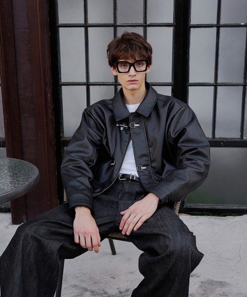 SUNSEA Cut Off Melton Blouson リバーシブルブルゾン SUNSEA - SUNSEA 23AW Mix-up Derby Blousonの通販 by でかよく