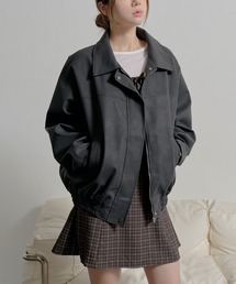 UNE MANSION(ユヌマンション)の【2025FW新作アイテム】シップアップ&ポイントボタンスエードオーバーサイズジャケット(その他アウター)