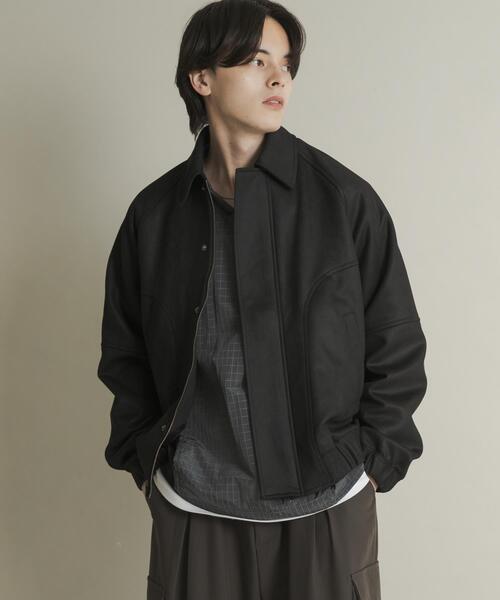 SENSE OF PLACE by URBAN RESEARCH（センスオブプレイスバイアーバンリサーチ）の「『ユニセックス』ツイルスエードタッチZIPブルゾン（ブルゾン・メンズ・ブラウン/グリーン/ブラック・LARGE/MEDIUM）」の8枚目の写真