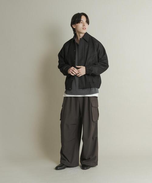 SENSE OF PLACE by URBAN RESEARCH（センスオブプレイスバイアーバンリサーチ）の「『ユニセックス』ツイルスエードタッチZIPブルゾン（ブルゾン・メンズ・ブラウン/グリーン/ブラック・LARGE/MEDIUM）」の15枚目の写真