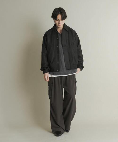 SENSE OF PLACE by URBAN RESEARCH（センスオブプレイスバイアーバンリサーチ）の「『ユニセックス』ツイルスエードタッチZIPブルゾン（ブルゾン・メンズ・ブラウン/グリーン/ブラック・LARGE/MEDIUM）」の16枚目の写真