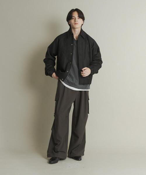 SENSE OF PLACE by URBAN RESEARCH（センスオブプレイスバイアーバンリサーチ）の「『ユニセックス』ツイルスエードタッチZIPブルゾン（ブルゾン・メンズ・ブラウン/グリーン/ブラック・LARGE/MEDIUM）」の17枚目の写真