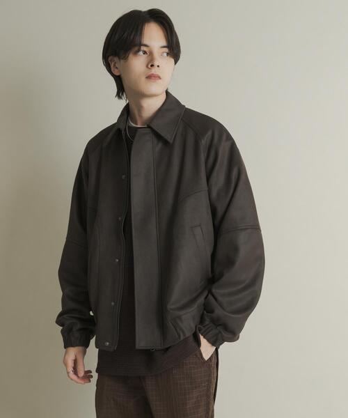 SENSE OF PLACE by URBAN RESEARCH（センスオブプレイスバイアーバンリサーチ）の「『ユニセックス』ツイルスエードタッチZIPブルゾン（ブルゾン・メンズ・ブラウン/グリーン/ブラック・LARGE/MEDIUM）」の22枚目の写真