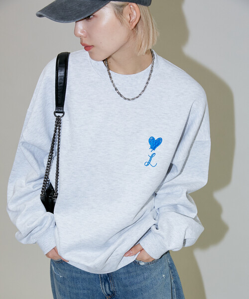 セール】PUBLUX/パブリュクス LOVE POP STUDIO HEART GRAPHIC SWEAT