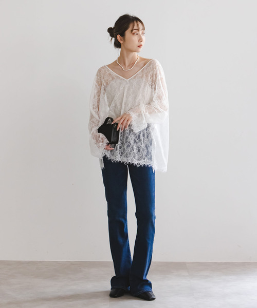 spick&amp;span Nobleシアーブラウス NOBLE（ノーブル） シャツ ブラウス 《追加》シャーリングシアー