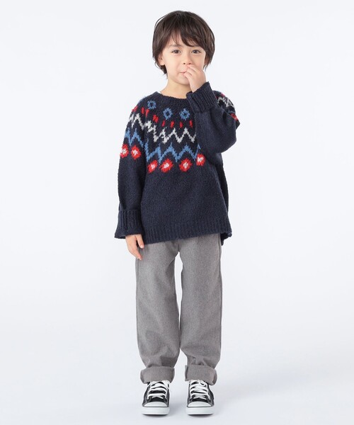 SHIPS（シップス）の「SHIPS KIDS:100～130cm /〈洗濯機可能〉フェアアイル柄 ニット（ニット/セーター・キッズ・トップグレー/ネイビー・120/110/100/130）」の20枚目の写真