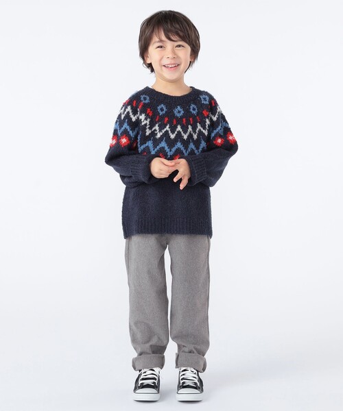 SHIPS（シップス）の「SHIPS KIDS:100～130cm /〈洗濯機可能〉フェアアイル柄 ニット（ニット/セーター・キッズ・トップグレー/ネイビー・120/110/100/130）」の17枚目の写真